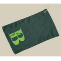 Fingertip Towel Hemmed and Grommetted 11x18 - Forest Green (Imprinted)
